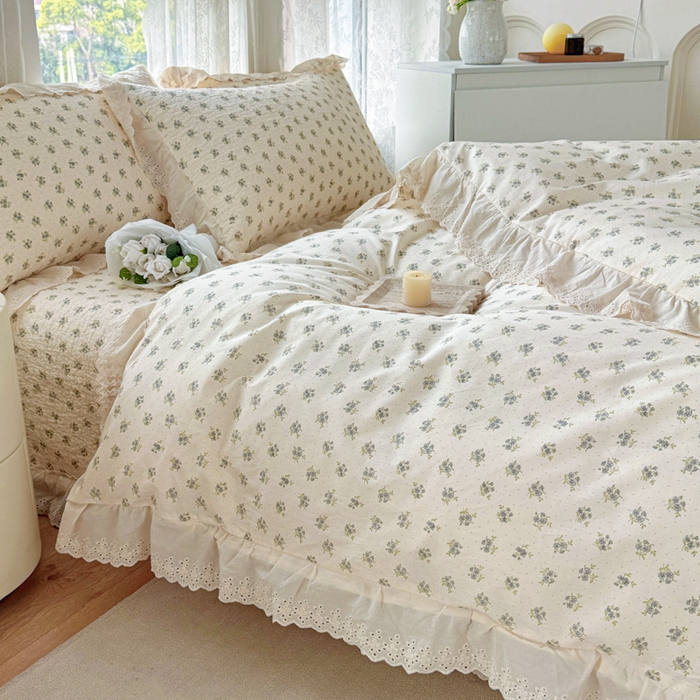 91家纺网 家纺一手货源 找家纺 添越家纺2025新款纯棉砂洗床盖三件套四件套系列春汐