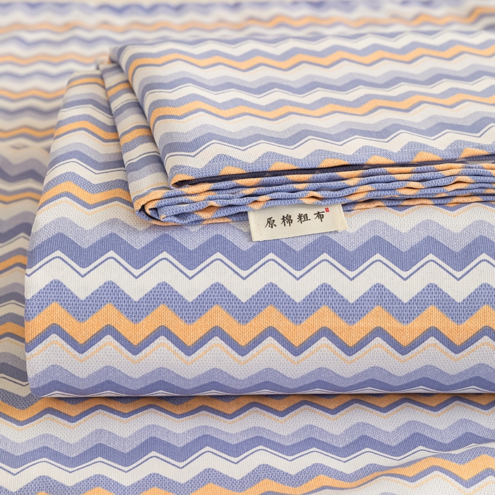 91家纺网 家纺一手货源 找家纺 芃成家纺 2025新款加厚老粗布床单 波西米亚-紫