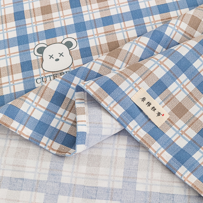 91家纺网 家纺一手货源 找家纺 芃成家纺 2025新款加厚老粗布床单 呆呆熊