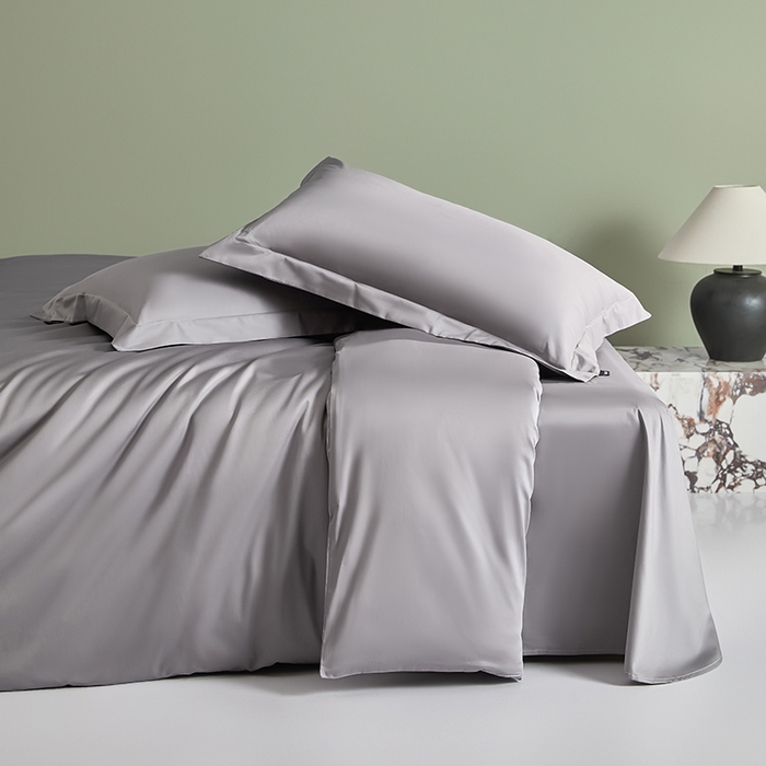 91家纺网 家纺一手货源 找家纺 禾时 2025新款轻奢A类100SPro新疆长绒棉四件套全棉纯棉高定款 绅士灰