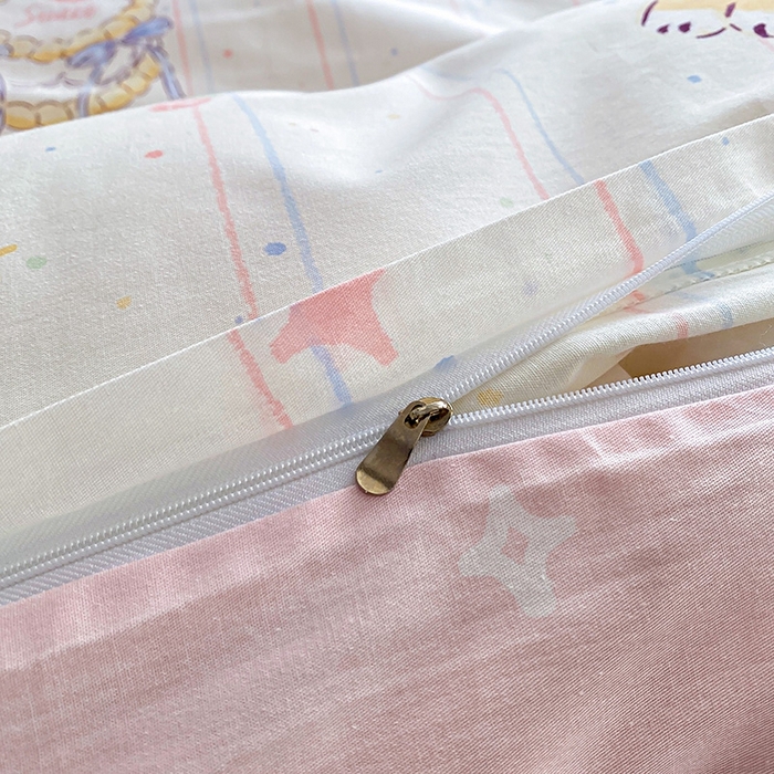 91家纺网 家纺一手货源 找家纺 天之爱 2026新款全棉印花单被套 甜心可爱猫