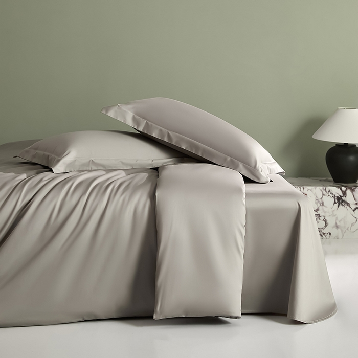 91家纺网 家纺一手货源 找家纺 禾时 2025新款轻奢A类100SPro新疆长绒棉四件套全棉纯棉高定款 琉璃灰