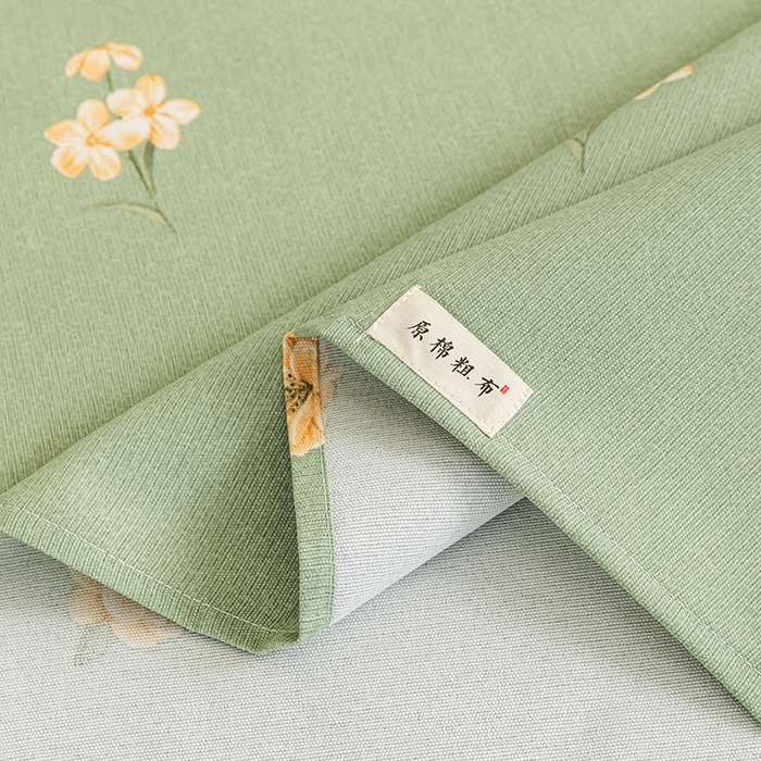 91家纺网 家纺一手货源 找家纺 芃成家纺 2025新款加厚老粗布床单 春意