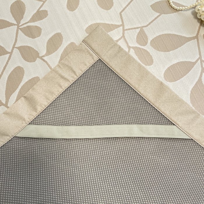 91家纺网 家纺一手货源 找家纺 宜代光年 2025新款冷凝丝可水洗提花凉感席-床席款 凉感叶繁-咖