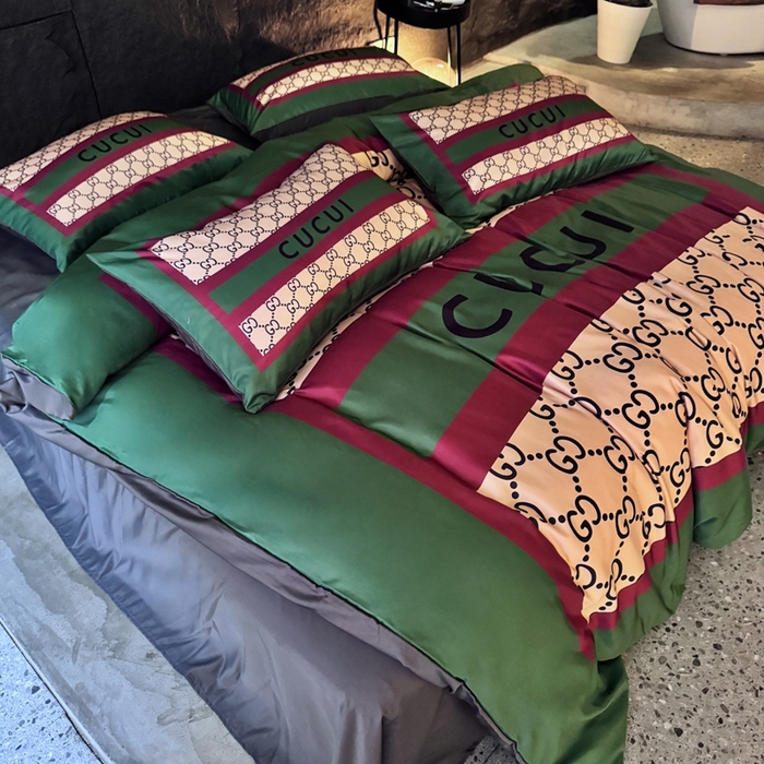 91家纺网 家纺一手货源 找家纺 丽斐纺织 2025新款冰丝四件套 新国风中古