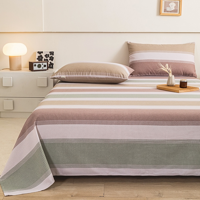 91家纺网 家纺一手货源 找家纺 芃成家纺 2025新款加厚老粗布床单 浮光