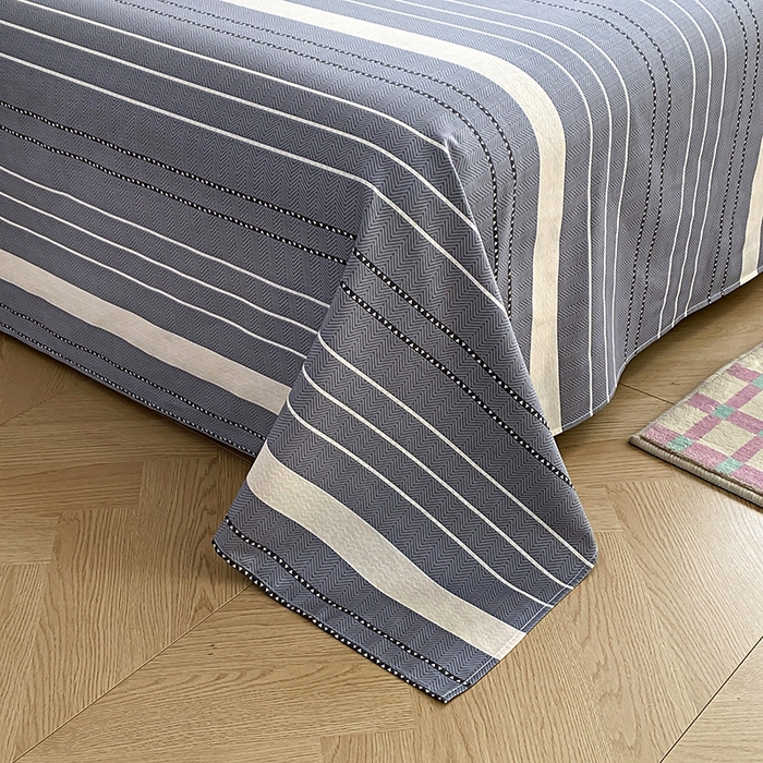 91家纺网 家纺一手货源 找家纺 天之爱 2025新款全棉印花单床单 芬利莱-灰