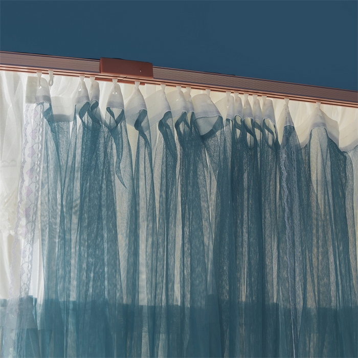 91家纺网 家纺一手货源 找家纺 迪凡保罗蚊帐 2025新款2513款双轨铝合金落地导轨蚊帐 海岛蓝