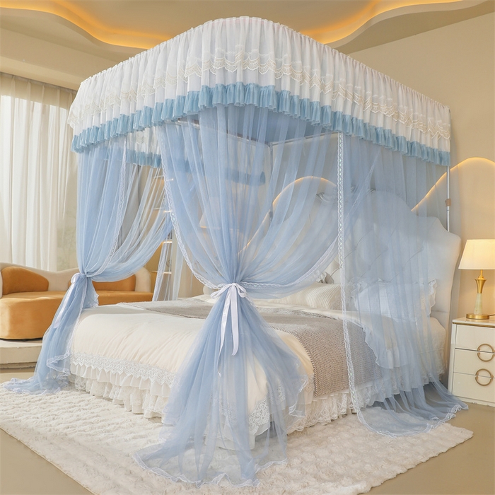 91家纺网 家纺一手货源 找家纺 （总）迪凡保罗蚊帐 2025新款2513款双轨铝合金落地导轨蚊帐