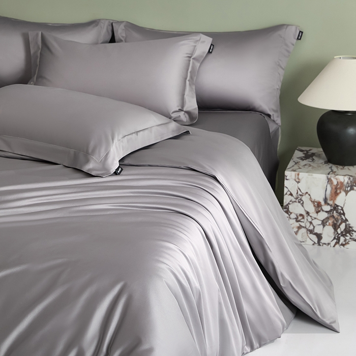 91家纺网 家纺一手货源 找家纺 禾时 2025新款轻奢A类100SPro新疆长绒棉四件套全棉纯棉高定款 绅士灰