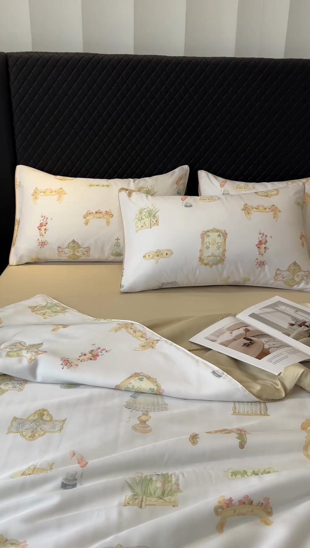 91家纺网 家纺一手货源 找家纺 芊寻家居 2025新款50支天丝数码麻绳款夏被四件套 洛丽塔米