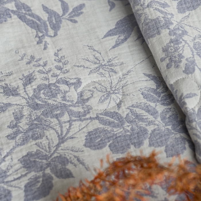 91家纺网 家纺一手货源 找家纺 宜代光年 2025新款60s水洗棉提花夏被套件繁花-紫