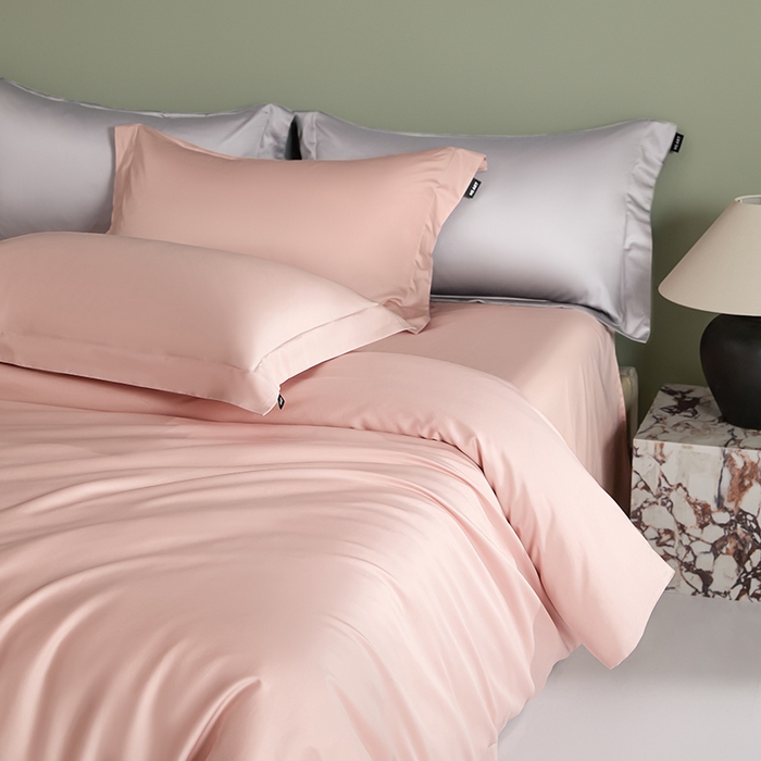 91家纺网 家纺一手货源 找家纺 禾时 2025新款轻奢A类100SPro新疆长绒棉四件套全棉纯棉高定款 玫瑰金