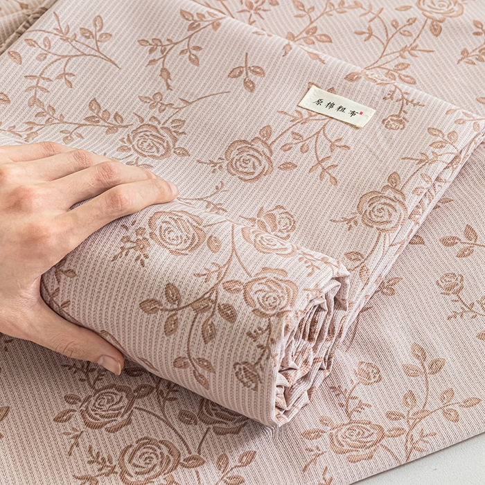 91家纺网 家纺一手货源 找家纺 芃成家纺 2025新款加厚老粗布床单 素秋-咖