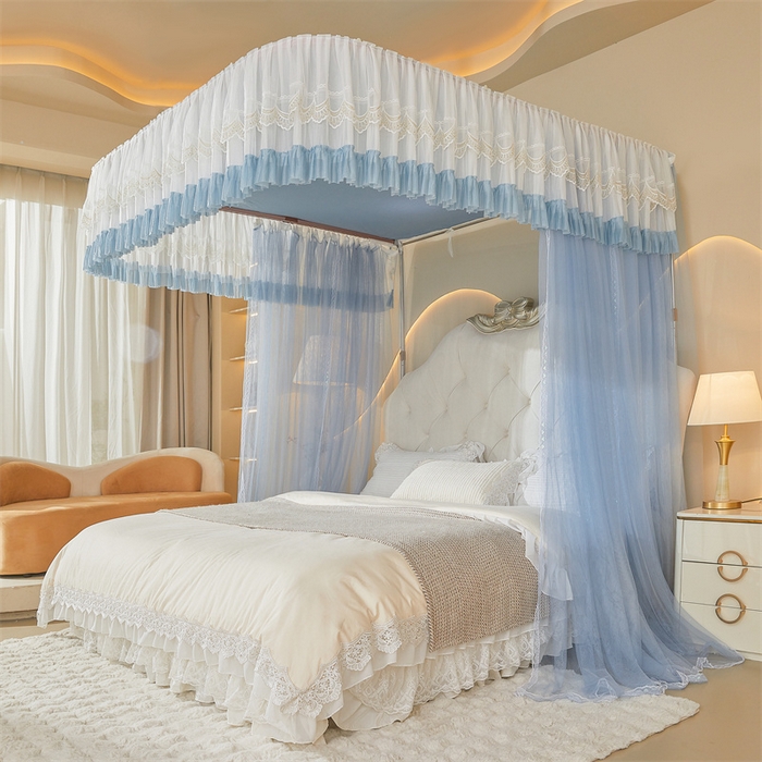 91家纺网 家纺一手货源 找家纺 （总）迪凡保罗蚊帐 2025新款2513款双轨铝合金落地导轨蚊帐