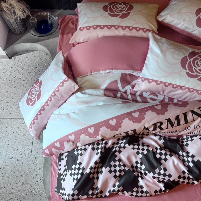 91家纺网 家纺一手货源 找家纺 丽斐纺织 2025新款冰丝四件套 香茶公主