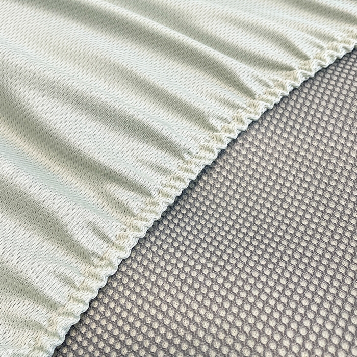 91家纺网 家纺一手货源 找家纺 宜代光年 2025新款冷凝丝可水洗提花凉感席-床笠款 叶繁-绿