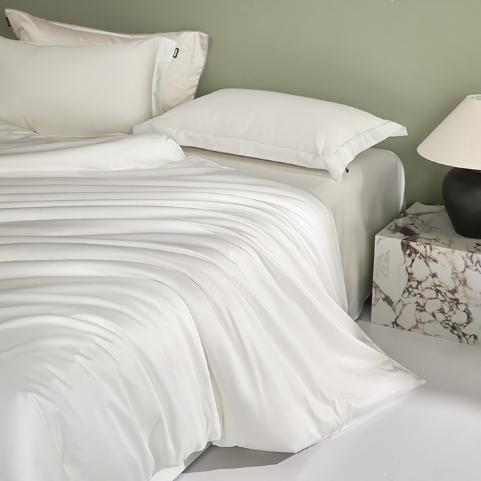 91家纺网 家纺一手货源 找家纺 禾时 2025新款轻奢A类100SPro新疆长绒棉四件套全棉纯棉高定款 白色