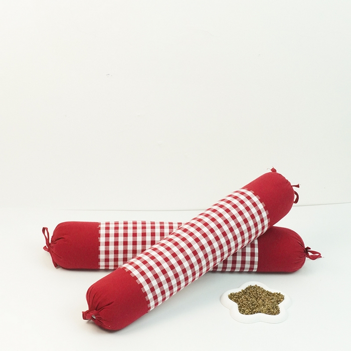 91家纺网 家纺一手货源 找家纺 （总）芯洲 2025新款全棉圆柱格子老粗布荞麦枕简约成人牵引枕枕头枕芯