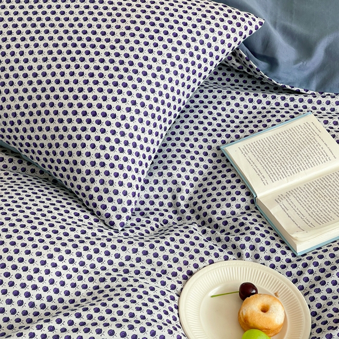 91家纺网 家纺一手货源 找家纺 萝莉家纺 2025新款全棉复古美式风水洗双层纱印花四件套 花蕾兰