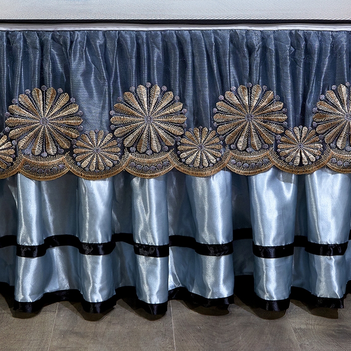 91家纺网 家纺一手货源 找家纺 网红馆（ck家纺） 2025新款冰藤席凉席席子床裙系列 蔓心 -淡水青