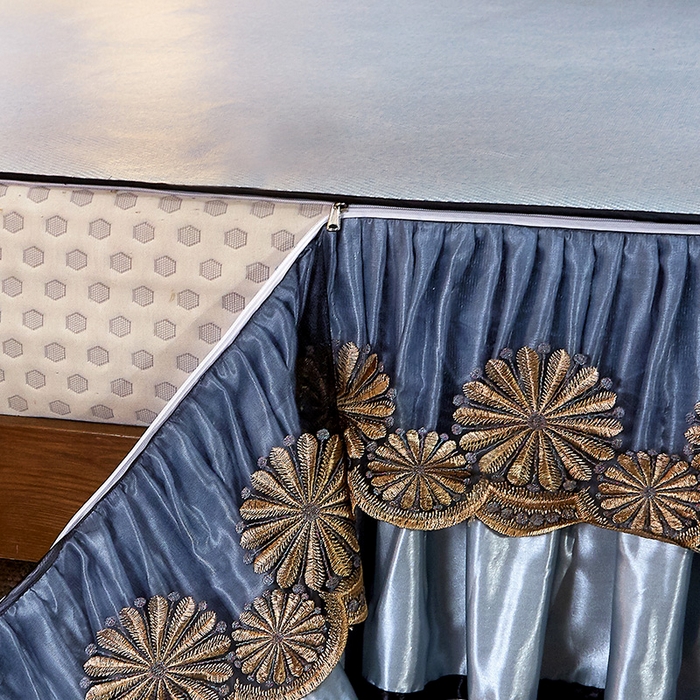 91家纺网 家纺一手货源 找家纺 网红馆（ck家纺） 2025新款冰藤席凉席席子床裙系列 蔓心 -淡水青