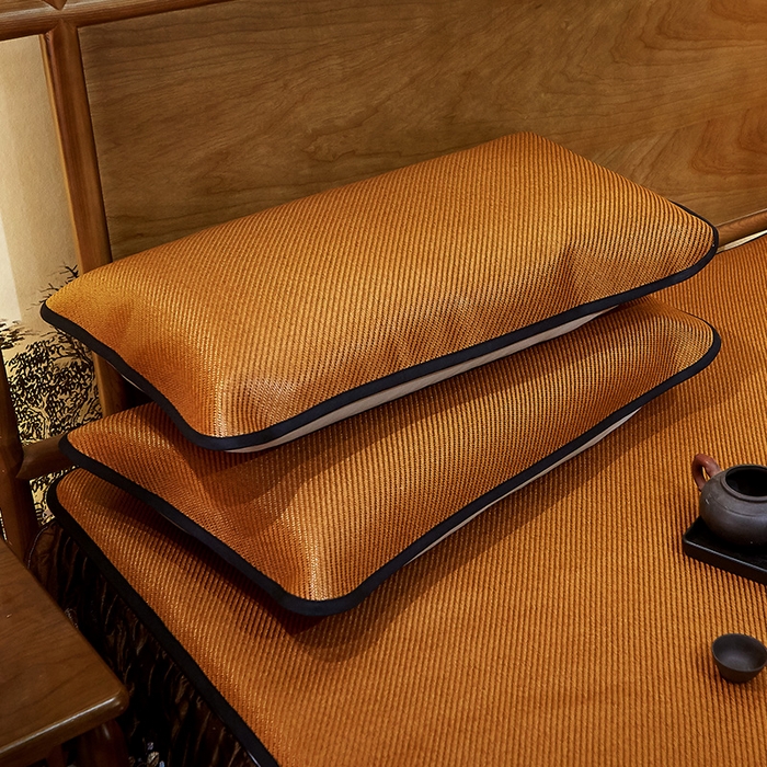 91家纺网 家纺一手货源 找家纺 网红馆（ck家纺） 2025新款冰藤席凉席席子床裙系列 蔓心 -古藤咖