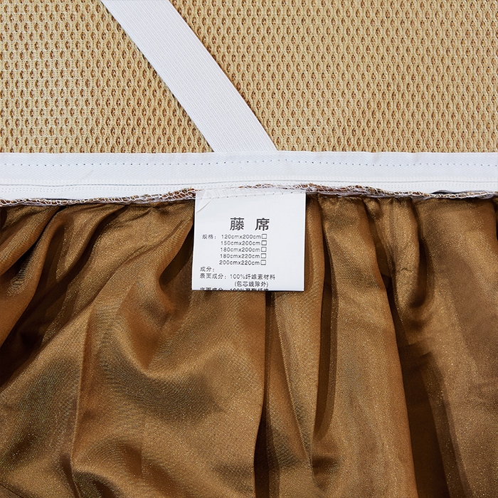 91家纺网 家纺一手货源 找家纺 网红馆（ck家纺） 2025新款冰藤席凉席席子床裙系列 蔓心 -古藤咖