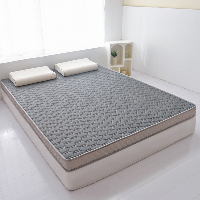 91家纺网 家纺一手货源 找家纺 苏赫床垫 2025新款高密度海绵乳胶床垫-六边格灰色