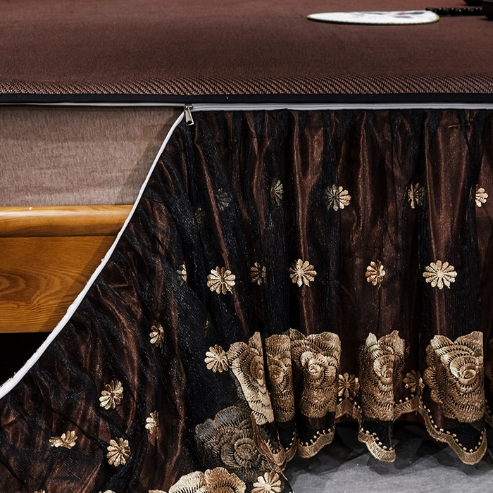 91家纺网 家纺一手货源 找家纺 网红馆（ck家纺） 2025新款冰藤席凉席席子床裙系列 玫瑰-古棕