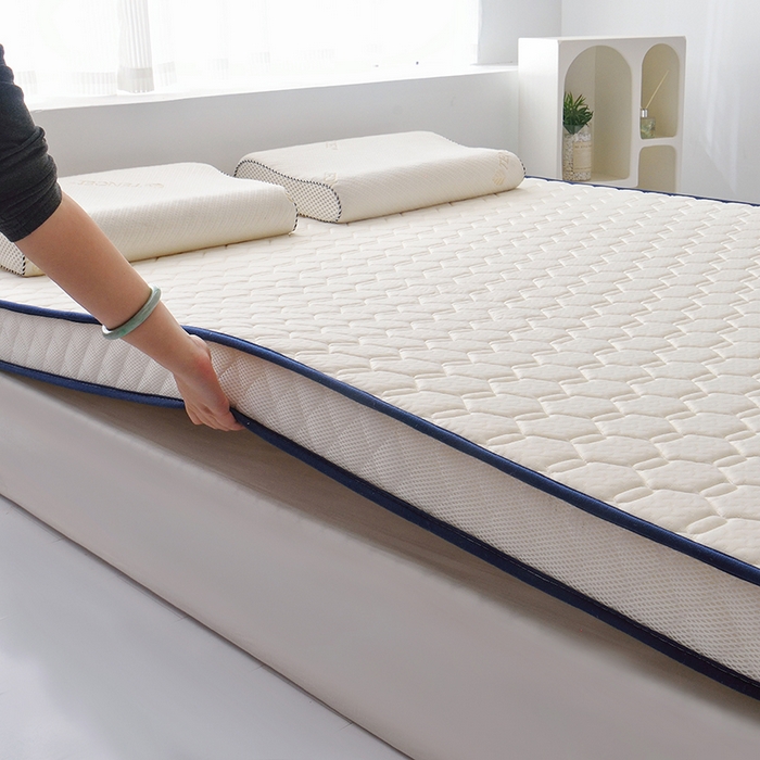 91家纺网 家纺一手货源 找家纺 苏赫床垫 2025新款高密度海绵乳胶床垫-六边格 白色