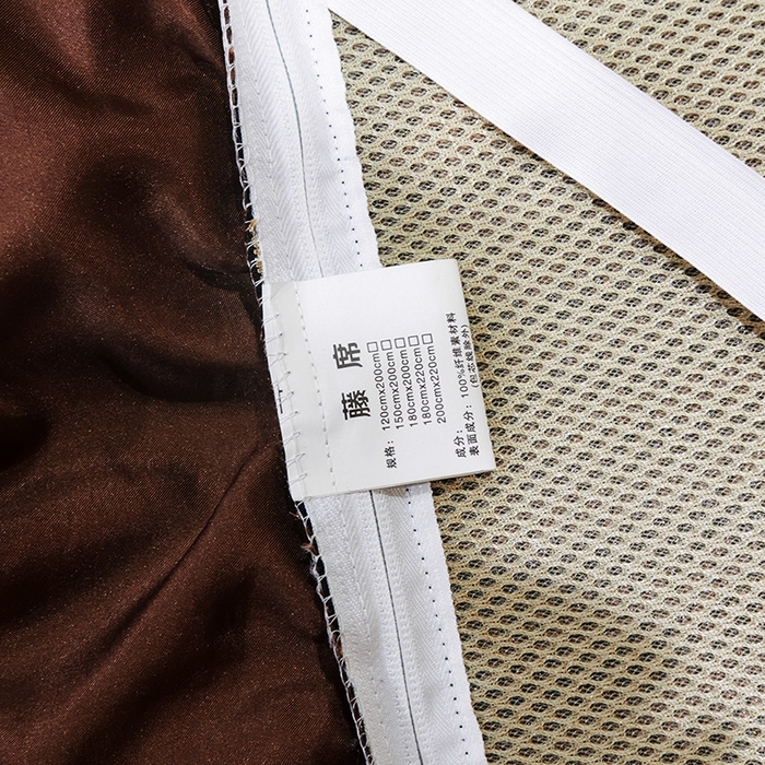 91家纺网 家纺一手货源 找家纺 网红馆（ck家纺） 2025新款冰藤席凉席席子床裙系列 玫瑰-古棕