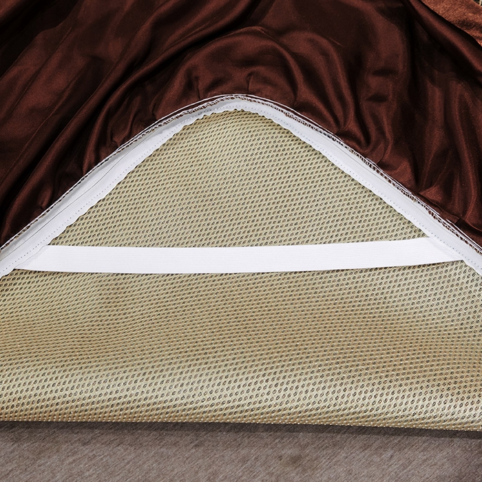 91家纺网 家纺一手货源 找家纺 网红馆（ck家纺） 2025新款冰藤席凉席席子床裙系列 玫瑰-古棕