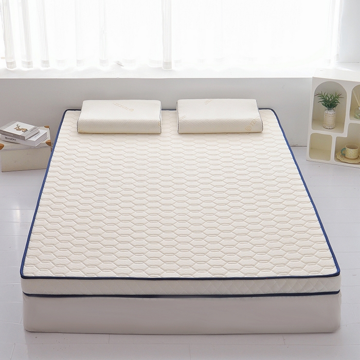 91家纺网 家纺一手货源 找家纺 苏赫床垫 2025新款高密度海绵乳胶床垫-六边格 白色