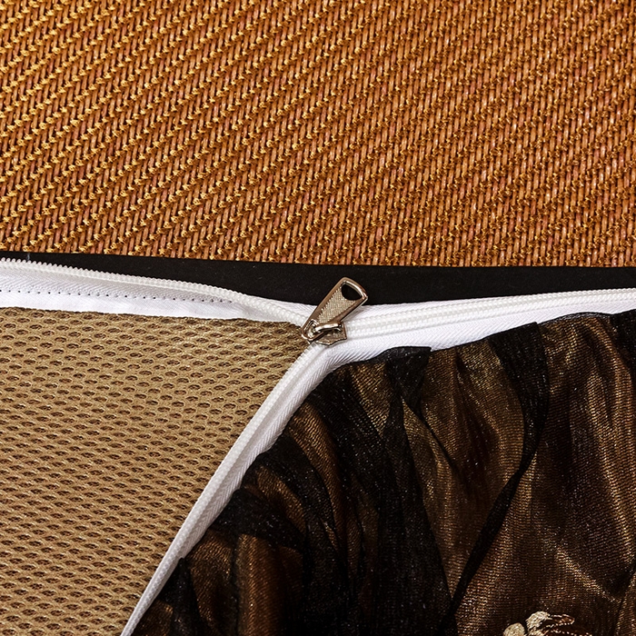 91家纺网 家纺一手货源 找家纺 网红馆（ck家纺） 2025新款冰藤席凉席席子床裙系列 玫瑰-藤黄