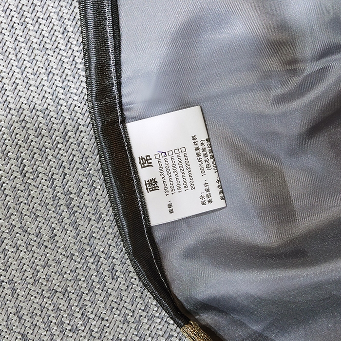 91家纺网 家纺一手货源 找家纺 网红馆（ck家纺） 2025新款冰藤席凉席席子床裙系列 玫瑰-星辰灰