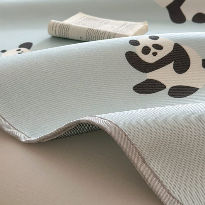 91家纺网 家纺一手货源 找家纺 （总）萝莉家纺 2025新款升级900D加厚数码印花斜纹冰丝床席款凉席三件套