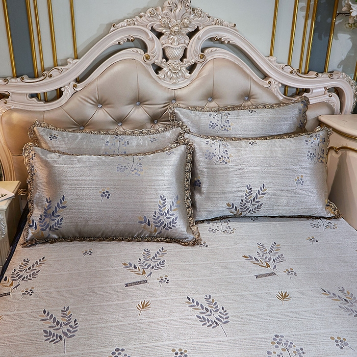 91家纺网 家纺一手货源 找家纺 （总）网红馆（ck家纺） 2025新款色织提花冰丝凉席床裙款