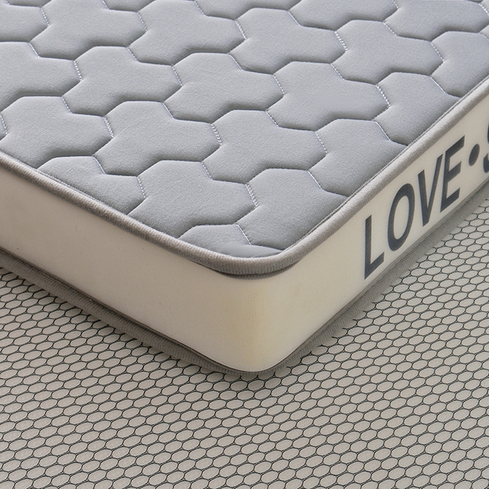 91家纺网 家纺一手货源 找家纺 （总）苏赫床垫 2025新款牛奶丝乳胶床垫立体款床垫-多边格灰