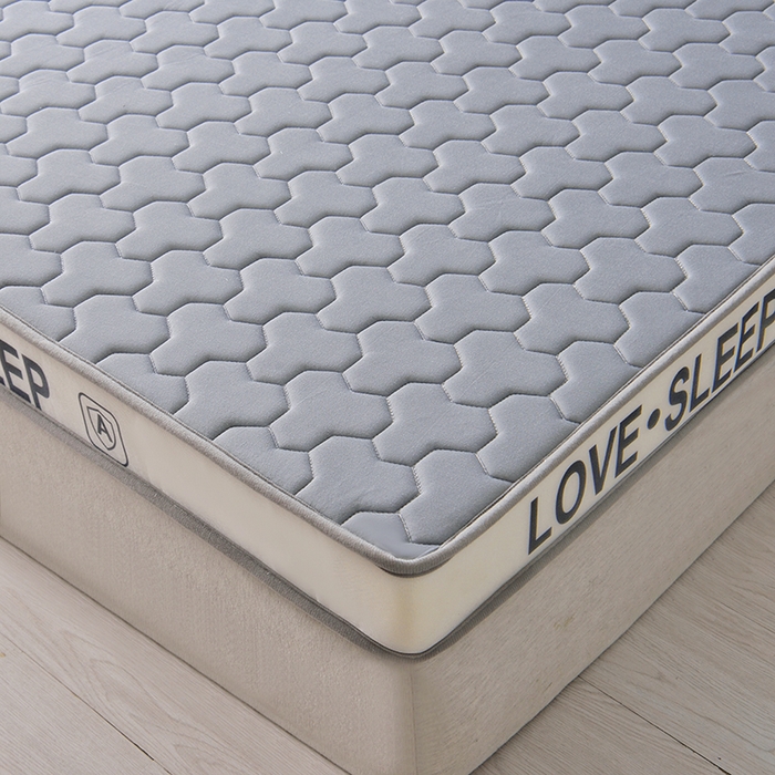 91家纺网 家纺一手货源 找家纺 （总）苏赫床垫 2025新款牛奶丝乳胶床垫立体款床垫-多边格灰