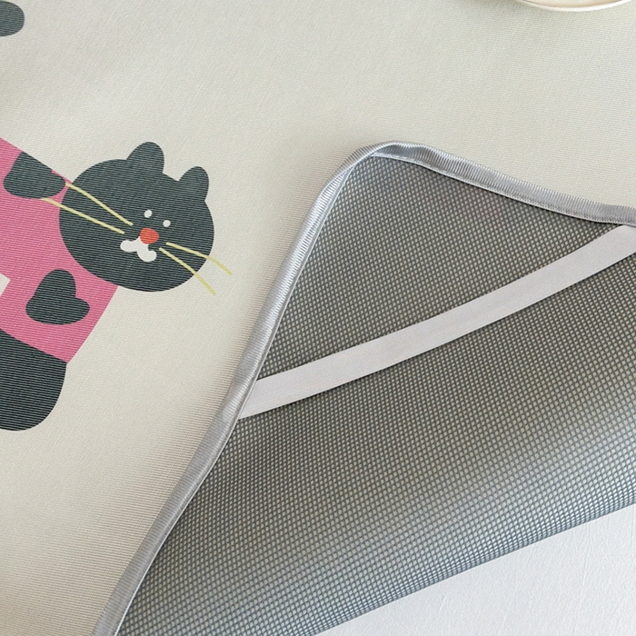 91家纺网 家纺一手货源 找家纺 萝莉家纺 2025新款升级900D加厚数码印花斜纹冰丝床席款凉席三件套 酷酷的猫