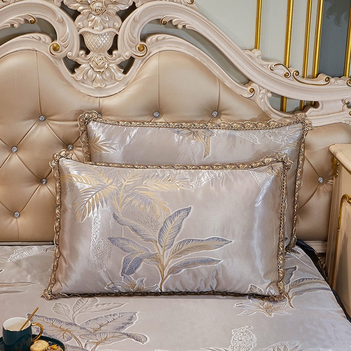 91家纺网 家纺一手货源 找家纺 网红馆（ck家纺） 2025新款色织提花冰丝凉席床裙款 花间密语