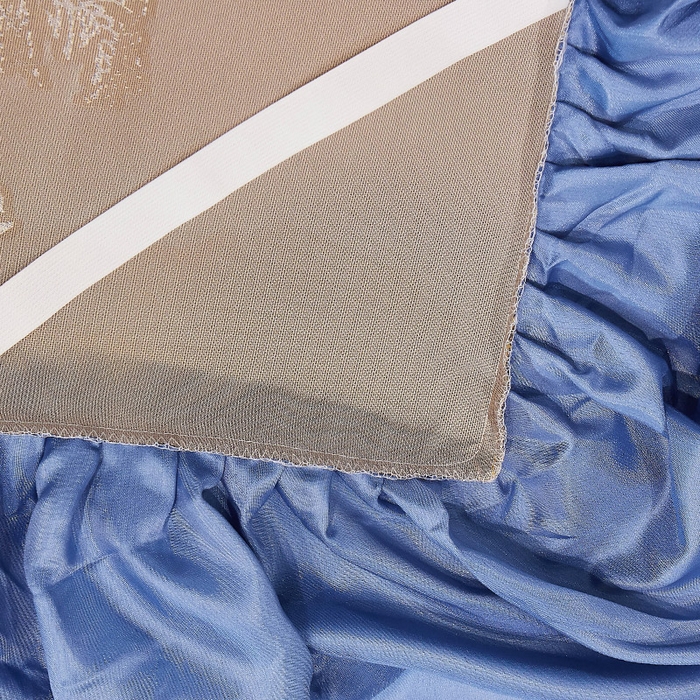 91家纺网 家纺一手货源 找家纺 网红馆（ck家纺） 2025新款色织提花冰丝凉席床裙款 花间密语