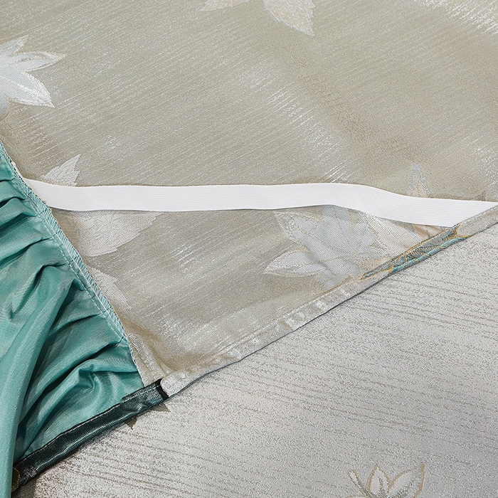 91家纺网 家纺一手货源 找家纺 网红馆（ck家纺） 2025新款色织提花冰丝凉席床裙款 华美悠然