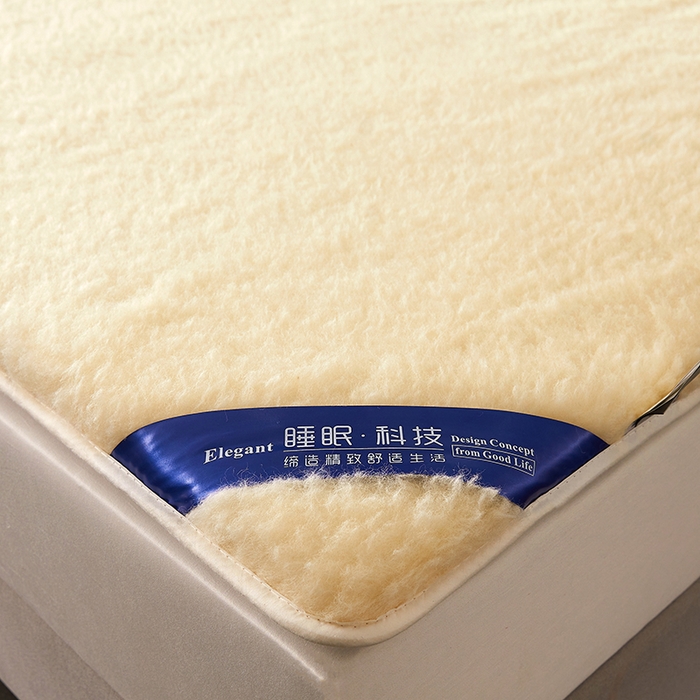 91家纺网 家纺一手货源 找家纺 苏赫床垫 2025新款羊毛床垫长毛款，全棉底布 米黄2