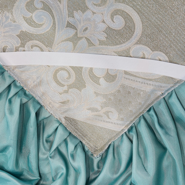 91家纺网 家纺一手货源 找家纺 网红馆（ck家纺） 2025新款色织提花冰丝凉席床裙款 佳人风格