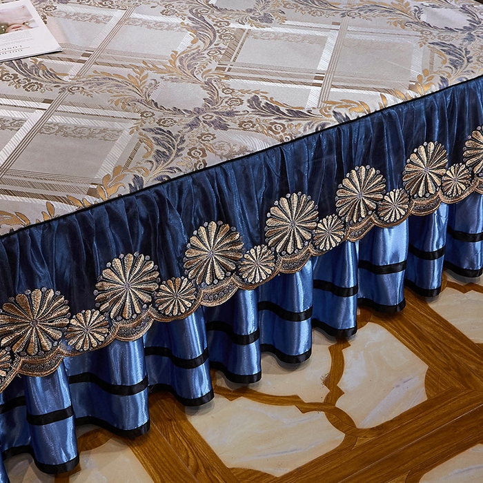 91家纺网 家纺一手货源 找家纺 网红馆（ck家纺） 2025新款色织提花冰丝凉席床裙款 欧陆风情