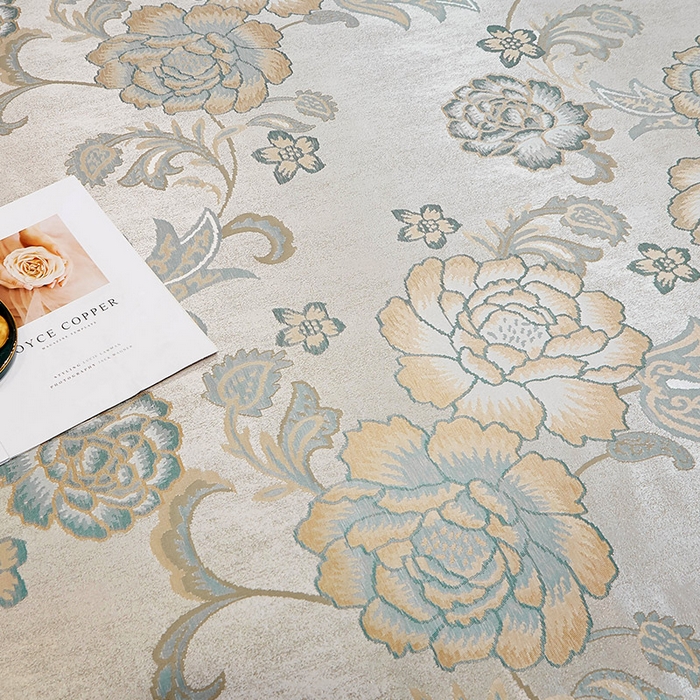 91家纺网 家纺一手货源 找家纺 网红馆（ck家纺） 2025新款色织提花冰丝凉席床裙款 喜乐年华