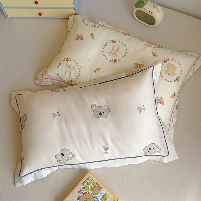91家纺网 家纺一手货源 找家纺 （总）百寐 2025新款竹纤维棉卡通儿童枕套30×50/35×55母婴A类宝宝枕套再生纤维