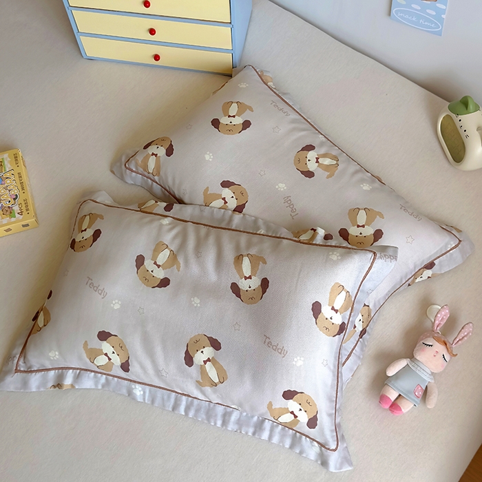 91家纺网 家纺一手货源 找家纺 （总）百寐 2025新款竹纤维棉卡通儿童枕套30×50/35×55母婴A类宝宝枕套再生纤维